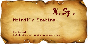 Molnár Szabina névjegykártya