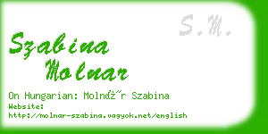 szabina molnar business card